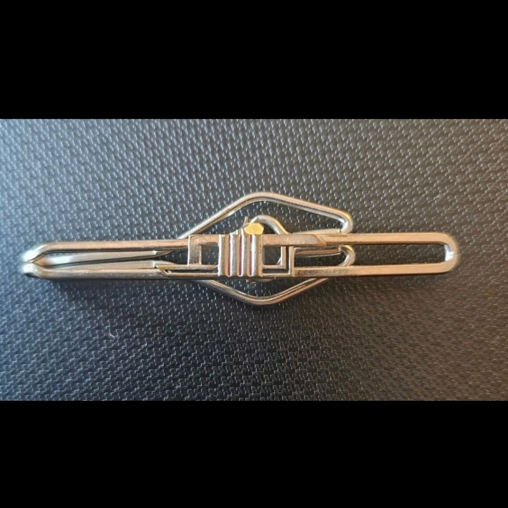 Vintage Nu-Lok Mid Century Metal Tie Clasp